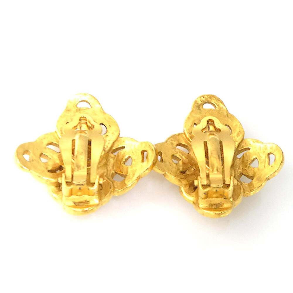 CHANEL Gold Logo Earrings - Picture 4 of 5